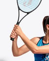 Woman Wearing Tennis Uniform Mockup
