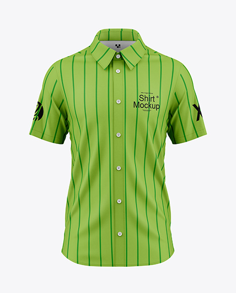 Men's Short Sleeve Shirt Mockup - Front View