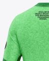 Heather T-Shirt Mockup - Back Half Side View