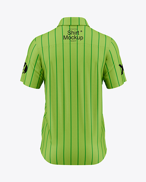 Men's Short Sleeve Shirt Mockup - Back View