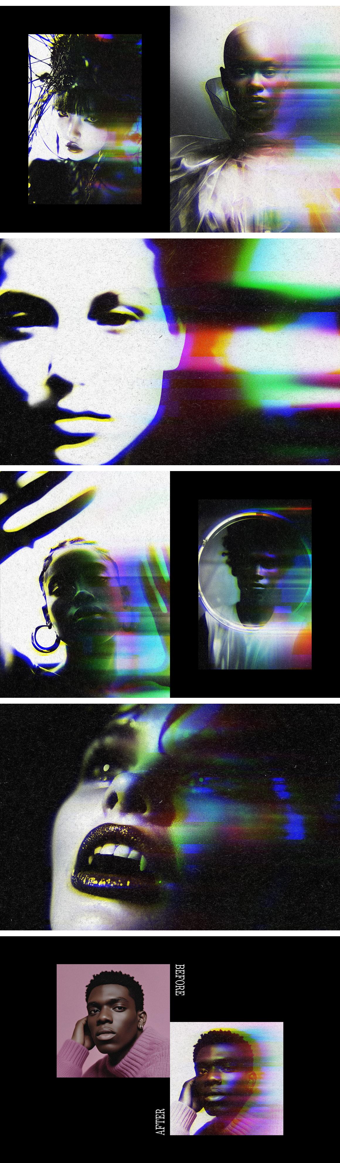 Blurry Glitch Photo Effect