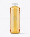 Glass Bottle with Apple Juice Mockup