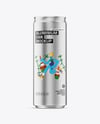 Slim Aluminium Drink Can with Matte Finish Mockup