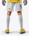 Soccer Goalkeeper Wearing Long Sleeve Jersey and Shorts Mockup