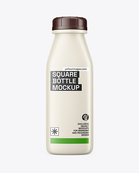 Square Matte Bottle Mockup