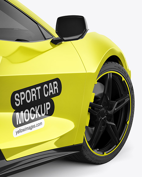 Sport Car Mockup - Back View
