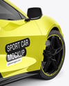 Sport Car Mockup - Back View