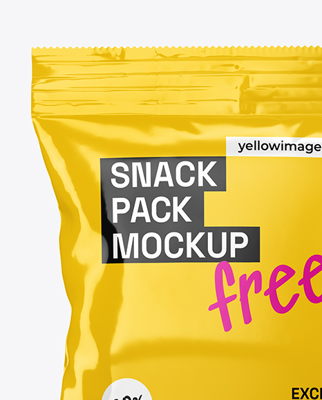 Glossy Snack Pack Mockup