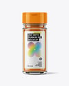 Clear Glass Jar with Pumpkin Pie Spice Mockup