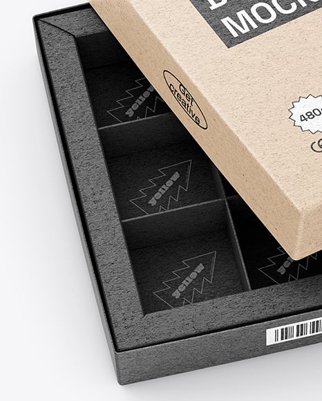 Kraft Paper Sweets Box Mockup
