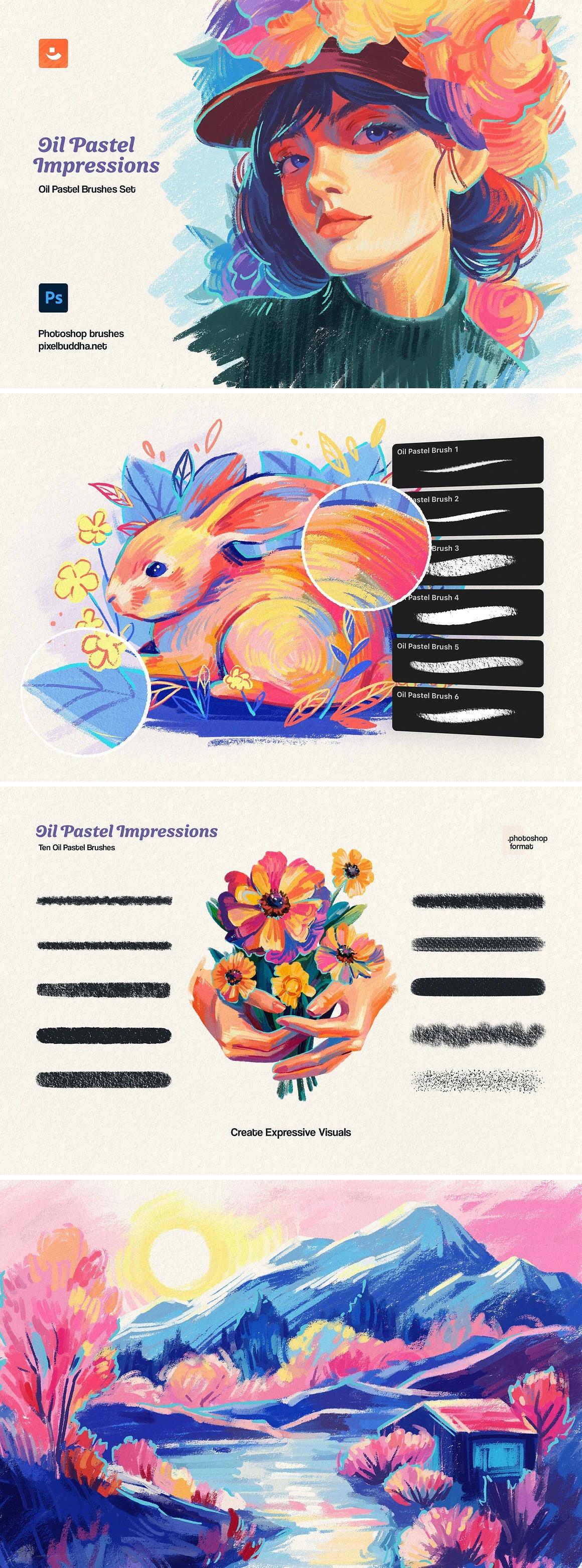 12-in-1 Photoshop Brushes Bundle