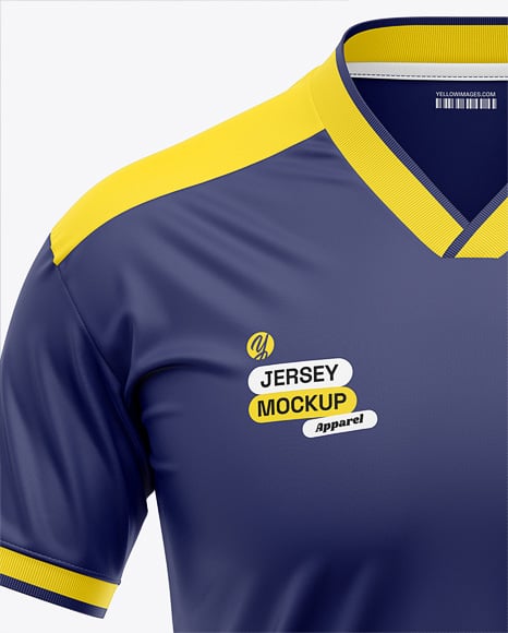 Men's V-Neck Jersey Mockup