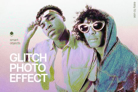 Old VHS Glitch Photo Effect - Creative Store