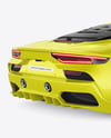 Sport Car Mockup - Back Half Side View