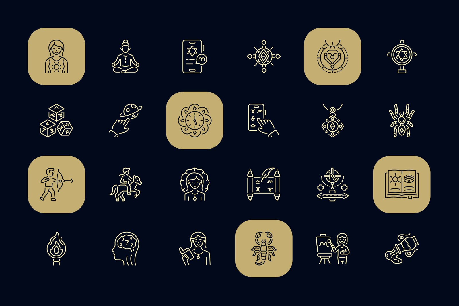 Astrology and Zodiac Icon Set
