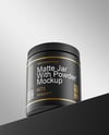 Matte Jar With Powder Mockup
