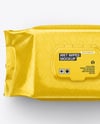Glossy Wet Wipes Pack Mockup