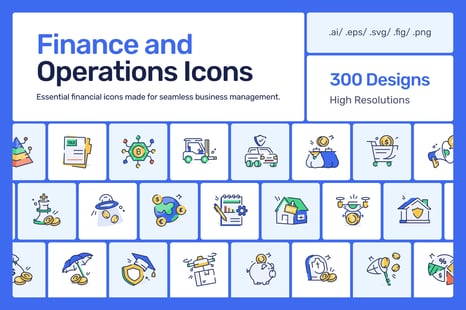 300 Finance and Operations Icons