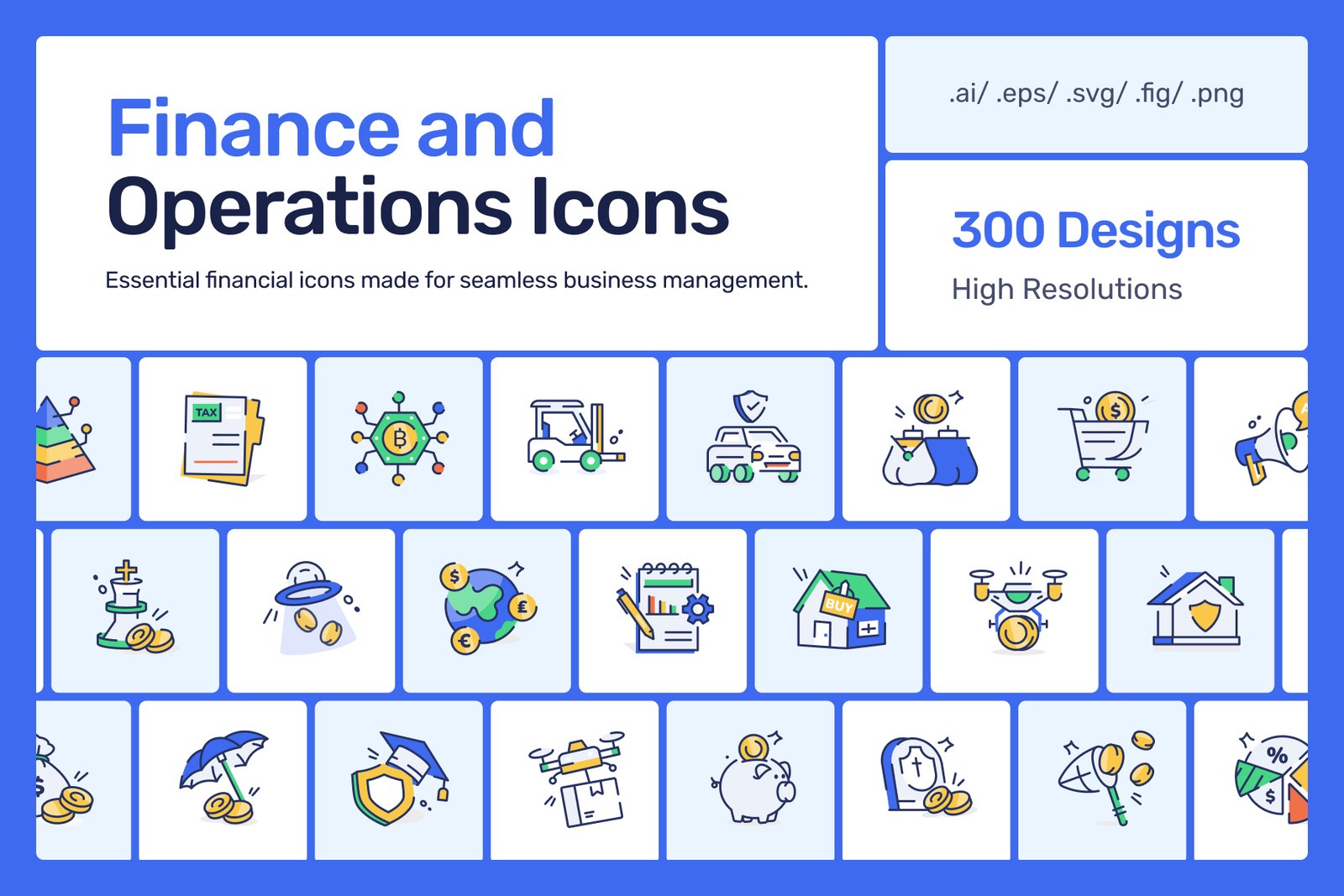 300 Finance and Operations Icons