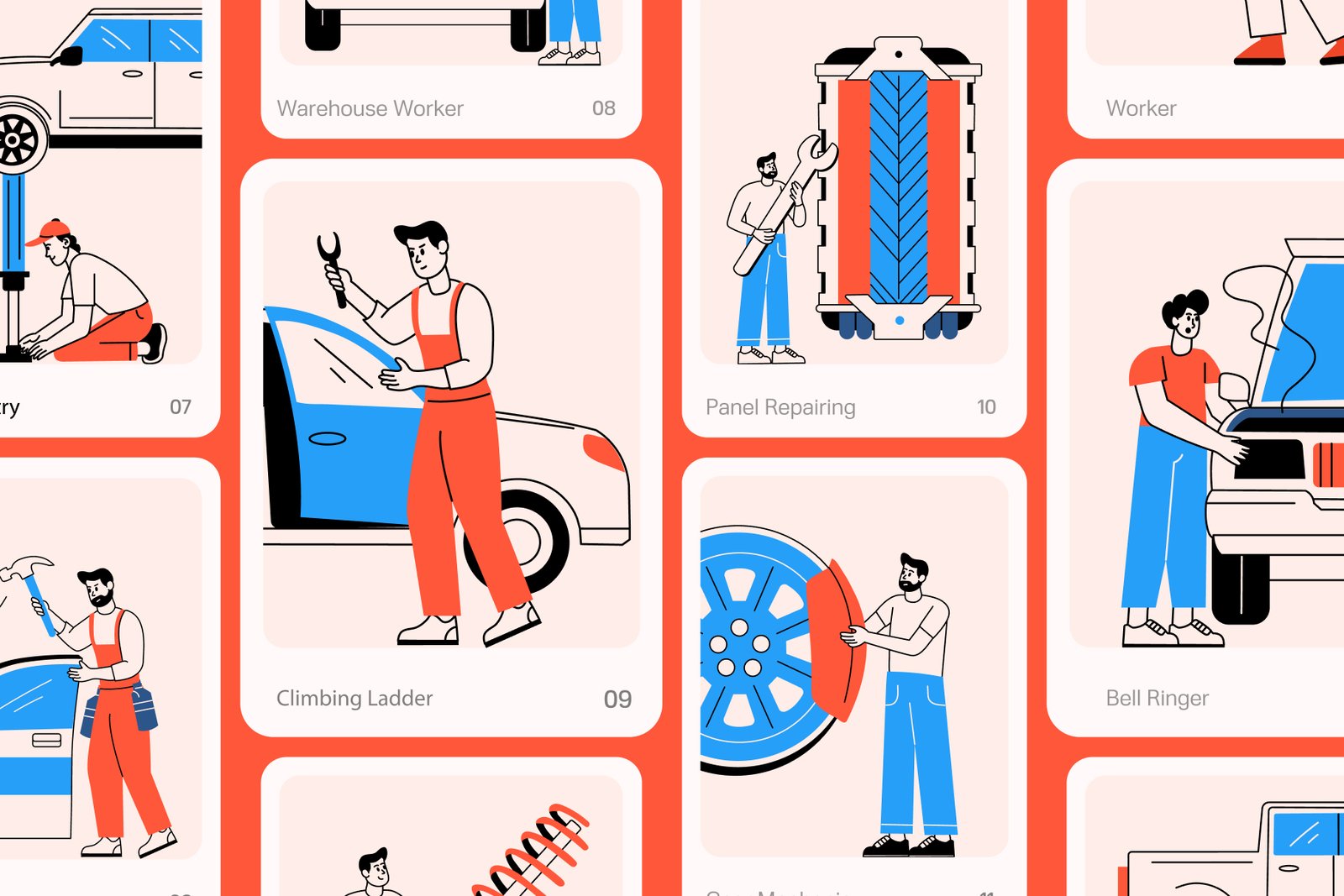 Car Illustration Art Set