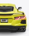 Sport Car Mockup - Back View
