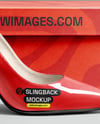 Glossy Slingback with Shoe Box Mockup