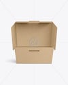 Opened Kraft Food Box Mockup