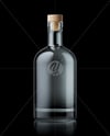 Oslo Dry Gin Bottle on Black Background Mockup