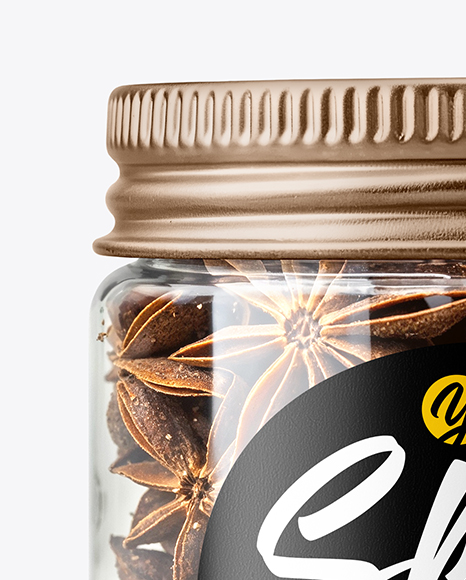 Plastic Jar with Star Anise Mockup