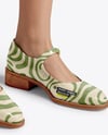 Mary Janes on Woman's Legs with Dress Mockup