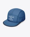 Twill Snapback Cap Mockup - Half Side View (High-Angle Shot)