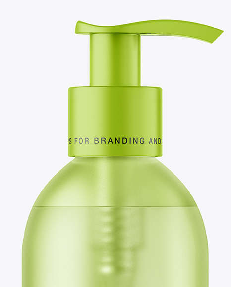Frosted Cosmetic Bottle with Pump Mockup