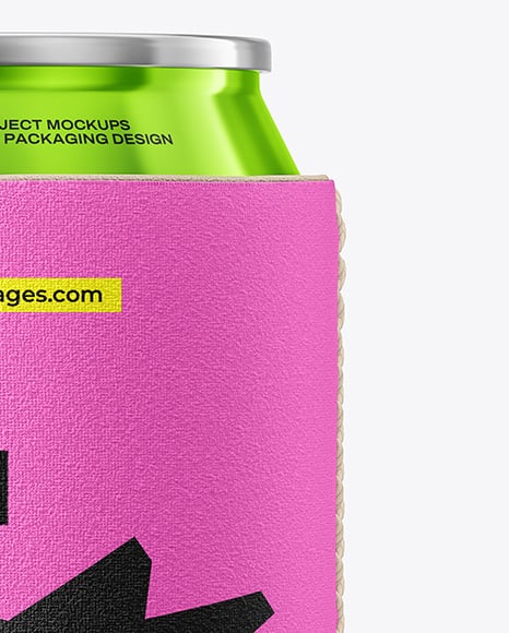 Fabric Stubby Holder - 330ml Can Cooler Mockup
