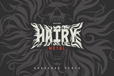 Hairy Metal — Hardcore Font - Aggressive font