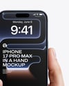 iPhone 17 Pro Max Deep Blue in a Hand Mockup