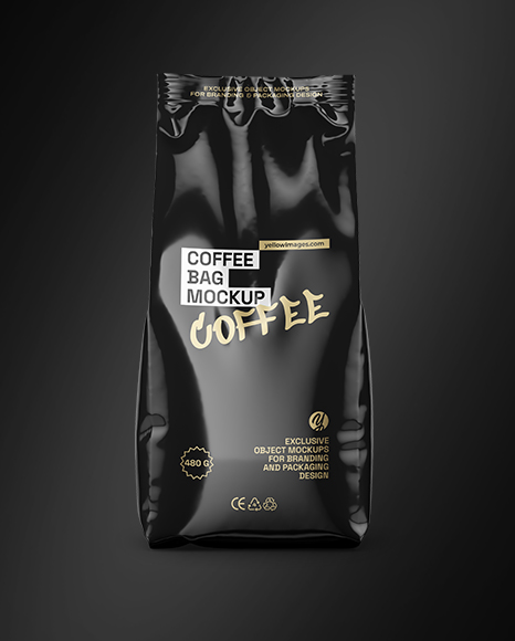 Glossy Coffee Bag Mockup