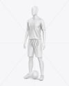 Full Soccer Kit w/ Mannequin Mockup - Half Side View