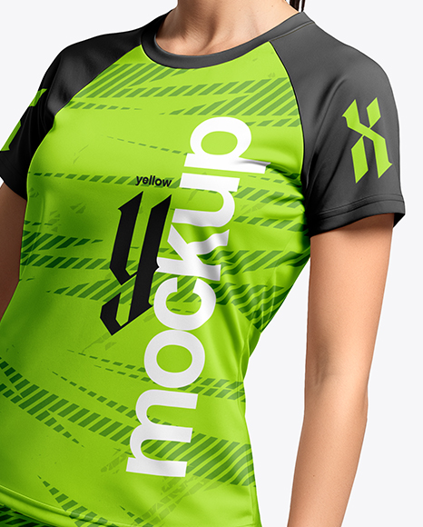 Woman Wearing Badminton Uniform Mockup