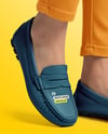 Leather Moccasins on Women's Legs Mockup