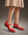 Mary Janes on Woman's Legs with Dress Mockup