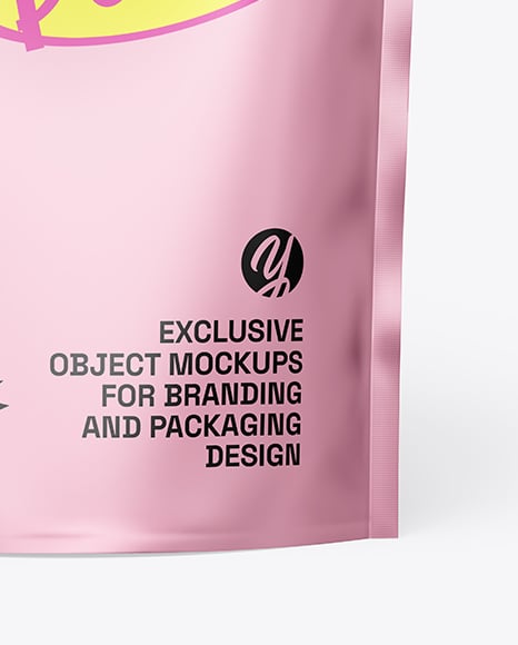 Matte Metallic Pouch Mockup
