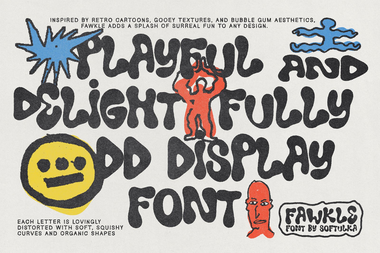Fawkle – Wiggly, Bubbly, Weird Typeface