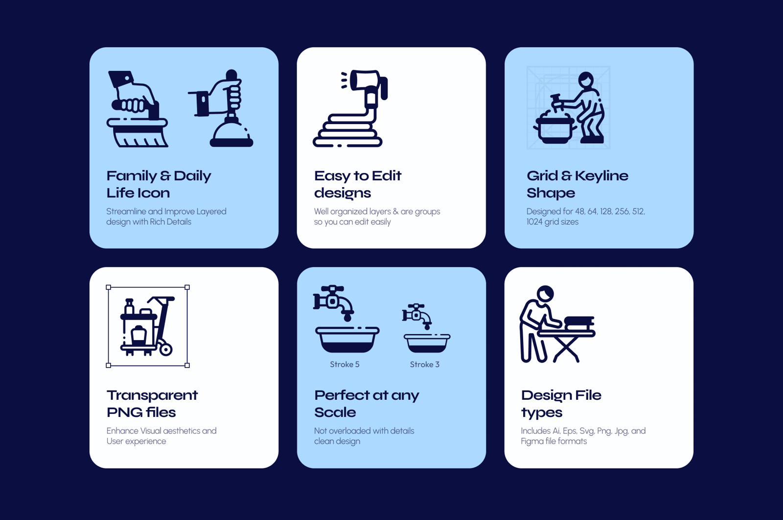 Family and Daily Life Icon Set