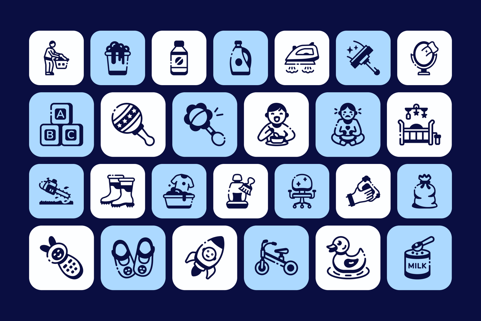 Family and Daily Life Icon Set