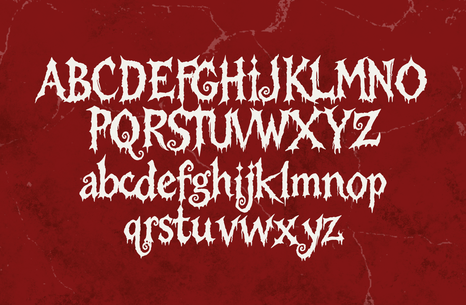 Fates Borgnes – Bloody Horror Font