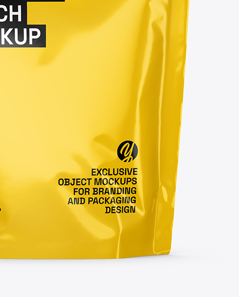 Glossy Stand-up Pouch Mockup
