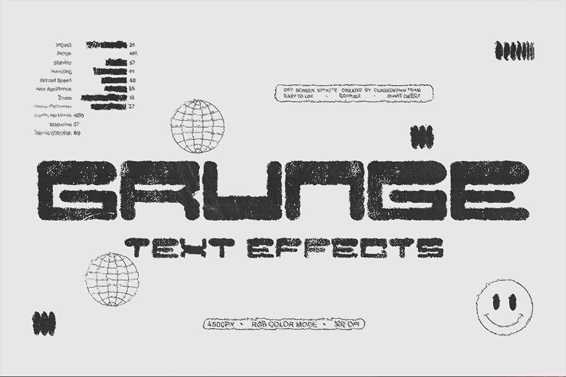 Grunge Text Effects – 2 PSD Files
