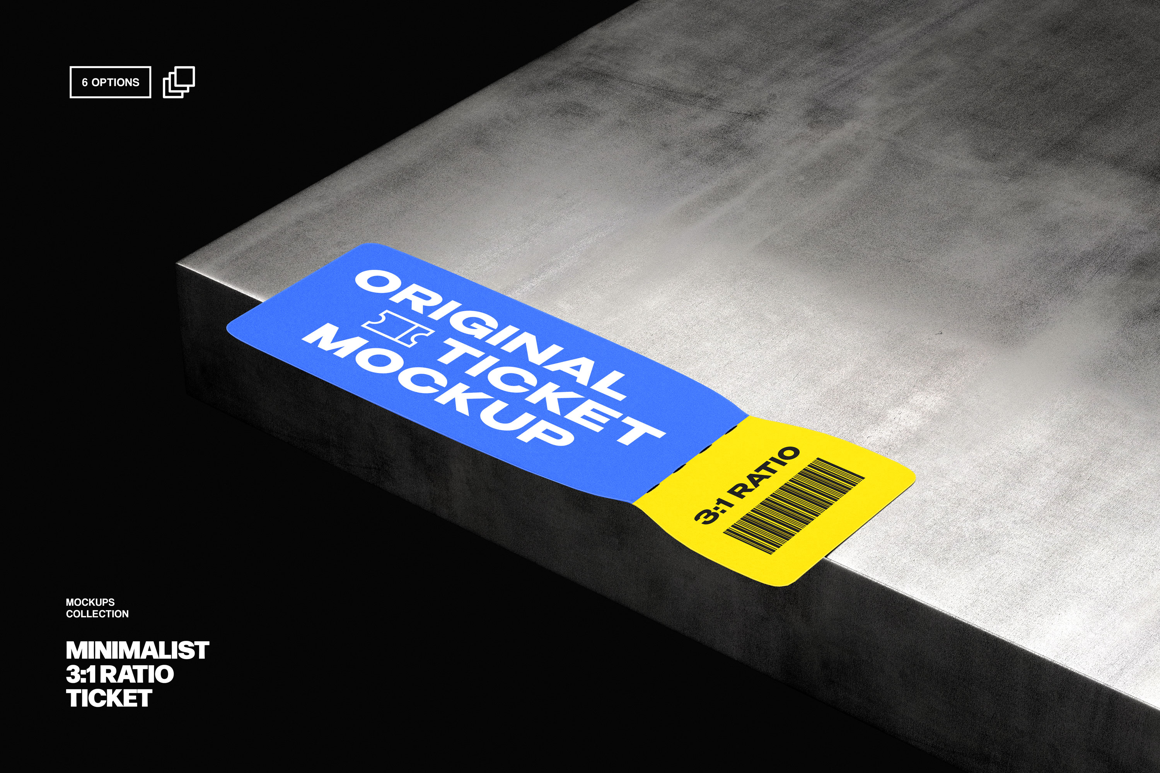Minimalist Ticket Mockup