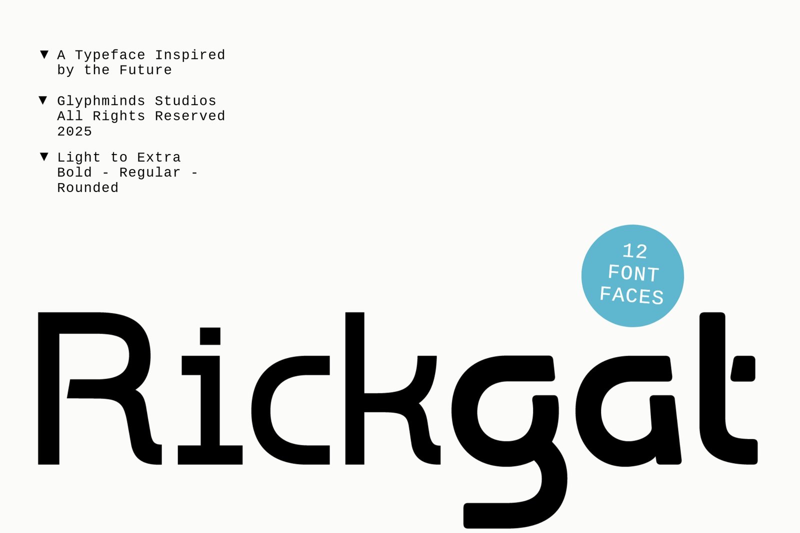 Rickgat - Futuristic Font Family