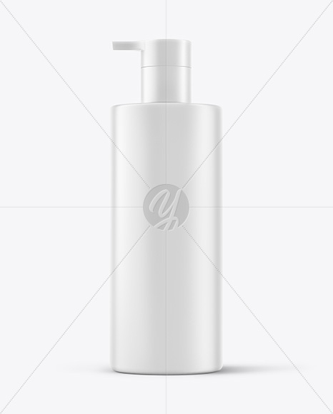 Plastic Cosmetic Bottles with Pump Cap Mockup